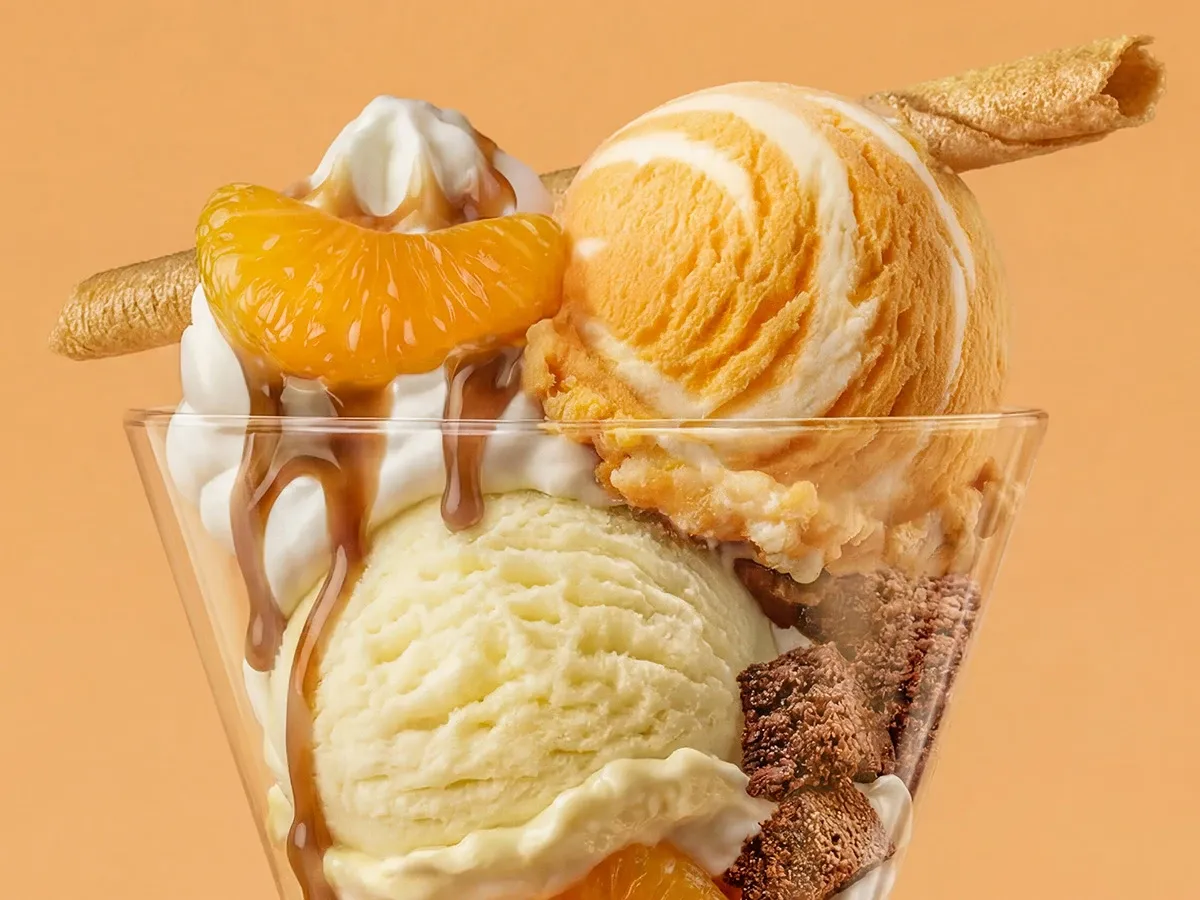 Professional sundae food styling showcasing MVPK brand production quality